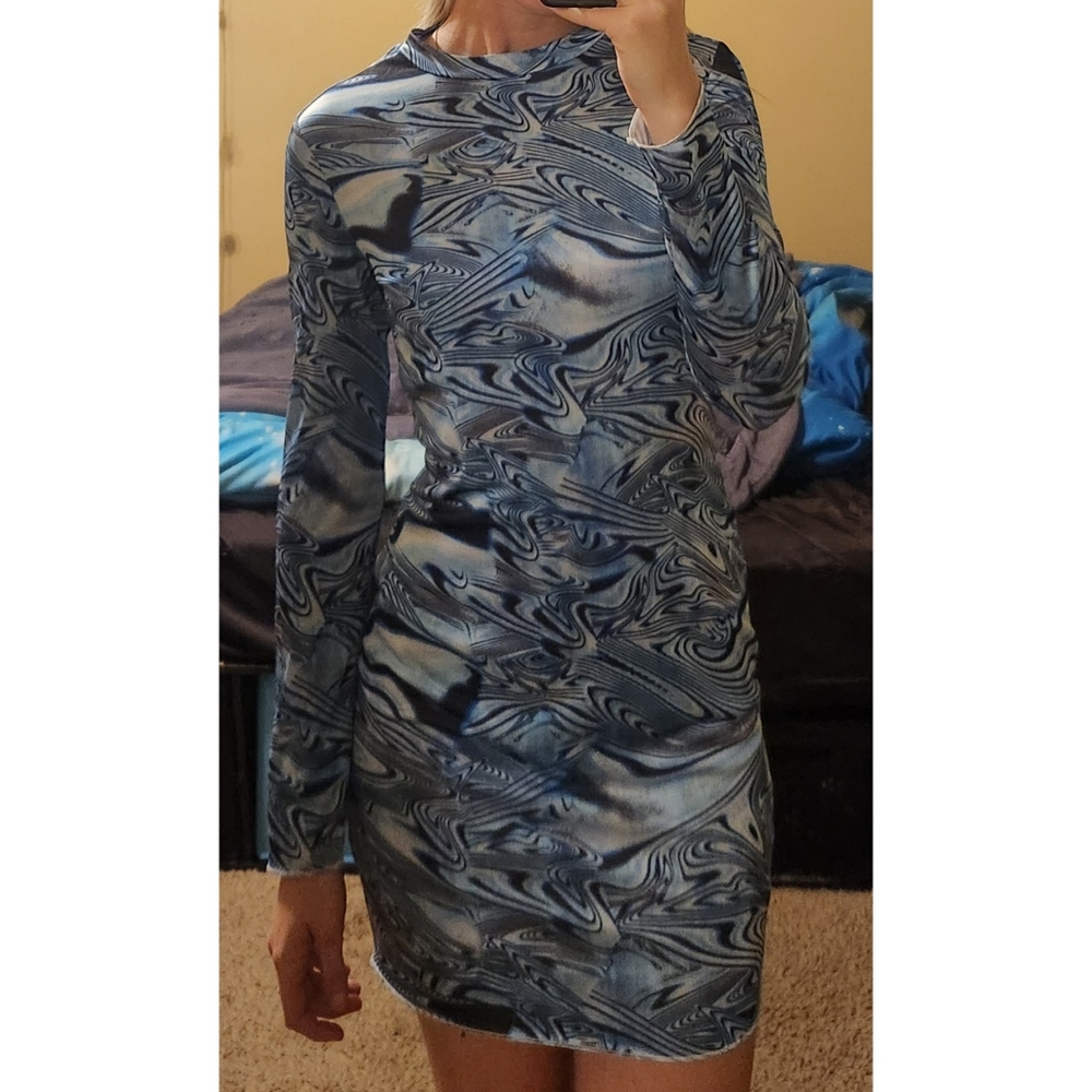 SHEIN Cyber punk long sleeve dress - Small